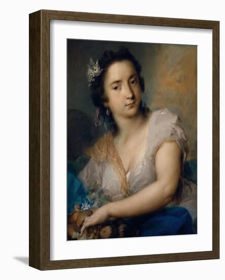 Earth-one of a series of the Four Elements (1744)-Rosalba Carriera-Framed Giclee Print