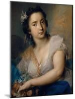 Earth-one of a series of the Four Elements (1744)-Rosalba Carriera-Mounted Giclee Print