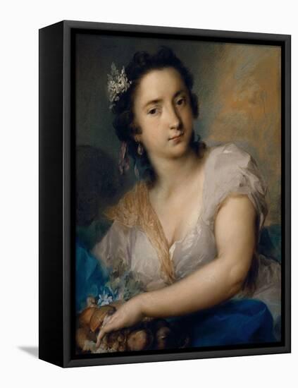 Earth-one of a series of the Four Elements (1744)-Rosalba Carriera-Framed Stretched Canvas