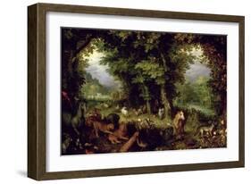 Earth or the Earthly Paradise, 1607-08-Jan Brueghel the Elder-Framed Giclee Print