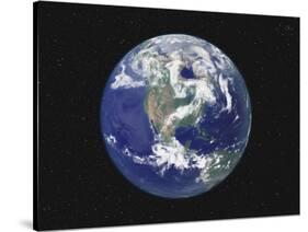 Earth Pair Centered on North America-Stocktrek Images-Stretched Canvas