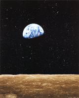 Earth Rise from Moon-null-Lamina Framed Art Print