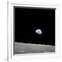 Earth Rising Above the Lunar Horizon-Stocktrek Images-Framed Photographic Print