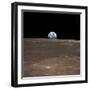 Earth Rising Above the Moon's Horizon-Stocktrek Images-Framed Photographic Print