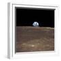 Earth Rising Above the Moon's Horizon-Stocktrek Images-Framed Photographic Print