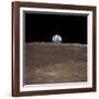 Earth Rising Above the Moon's Horizon-Stocktrek Images-Framed Photographic Print