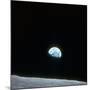 Earth Rising over Curvature of the Moon as Seen from Apollo 8-null-Mounted Photographic Print