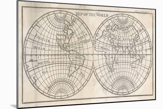 Earth's Globe Still Far from Completely Mapped, Note How North America and Australia Fade Away-Caspar Bouttats-Mounted Art Print