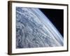 Earth's Horizon Against the Blackness of Space-Stocktrek Images-Framed Photographic Print