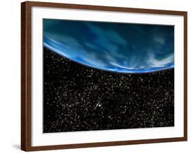 Earth's Horizon-Stocktrek Images-Framed Photographic Print