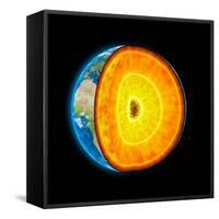 Earth's Internal Structure, Artwork-null-Framed Stretched Canvas