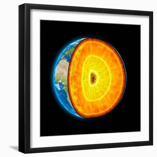 Earth's Internal Structure, Artwork-null-Framed Photographic Print