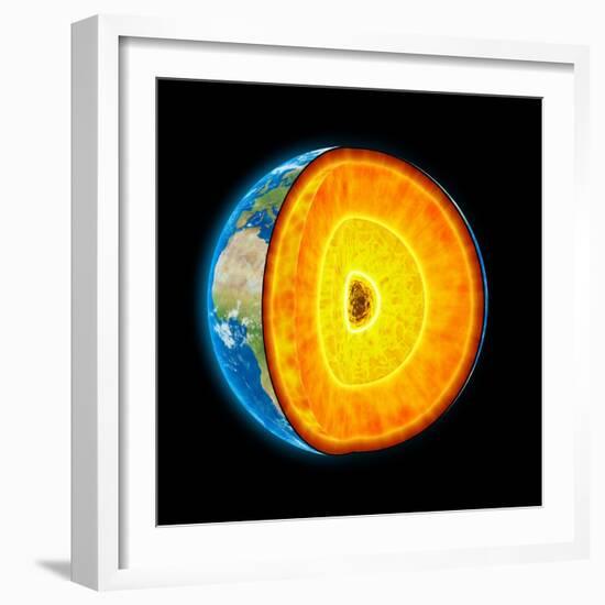 Earth's Internal Structure, Artwork-null-Framed Photographic Print