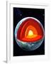 Earth's Internal Structure-Roger Harris-Framed Photographic Print