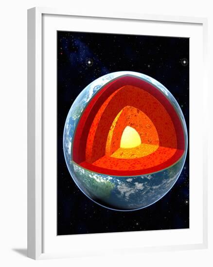 Earth's Internal Structure-Roger Harris-Framed Photographic Print