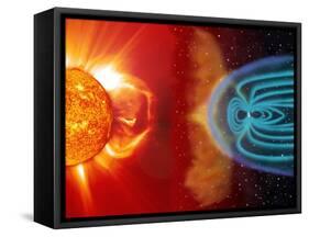 Earth's Magnetosphere, Artwork-Steele Hill-Framed Stretched Canvas