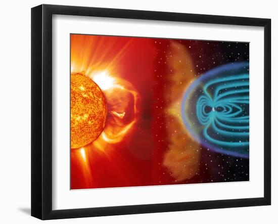 Earth's Magnetosphere, Artwork-Steele Hill-Framed Premium Photographic Print