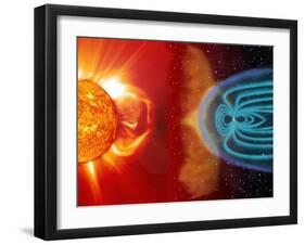 Earth's Magnetosphere, Artwork-Steele Hill-Framed Premium Photographic Print