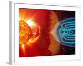 Earth's Magnetosphere, Artwork-Steele Hill-Framed Photographic Print