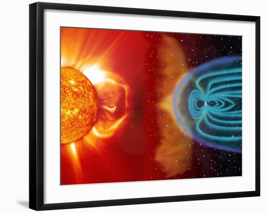 Earth's Magnetosphere, Artwork-Steele Hill-Framed Photographic Print