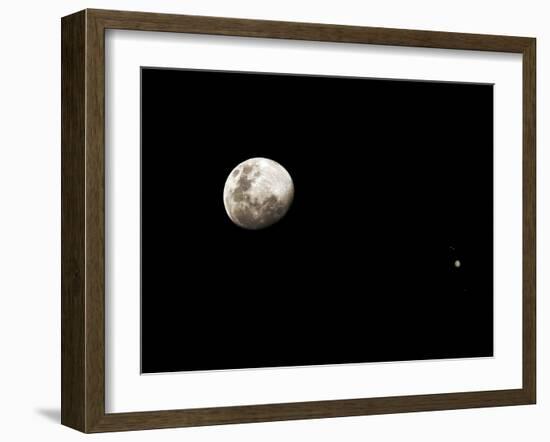Earth's Moon and Jupiter Separated by Six Degrees-Stocktrek Images-Framed Photographic Print