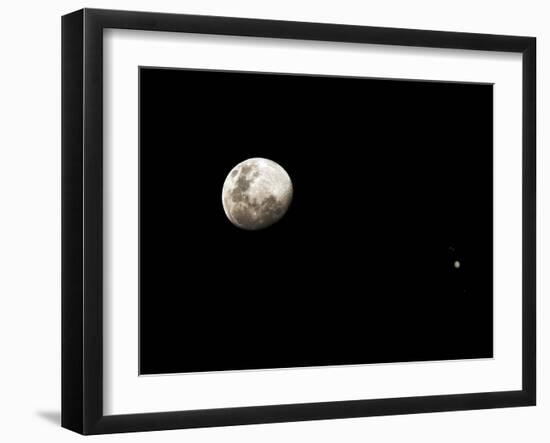 Earth's Moon and Jupiter Separated by Six Degrees-Stocktrek Images-Framed Photographic Print