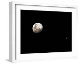 Earth's Moon and Jupiter Separated by Six Degrees-Stocktrek Images-Framed Photographic Print