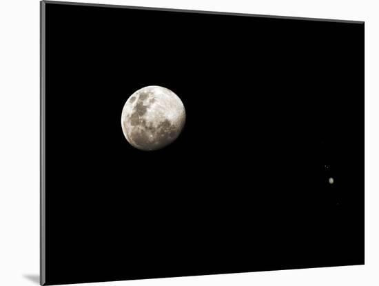 Earth's Moon and Jupiter Separated by Six Degrees-Stocktrek Images-Mounted Photographic Print