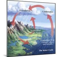 Earth's Water Cycle-Spencer Sutton-Mounted Giclee Print