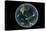 Earth's Western Hemisphere with Rise in Sea Level 330 Feet Above Average-null-Stretched Canvas