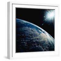 Earth Seen from Space Shuttle Discovery-Bettmann-Framed Photographic Print