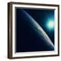 Earth Showing a Tropical Storm in the Eastern Indian Ocean and the Western Coast of Australia-Digital Vision.-Framed Photographic Print