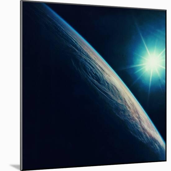 Earth Showing a Tropical Storm in the Eastern Indian Ocean and the Western Coast of Australia-Digital Vision.-Mounted Photographic Print