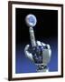 Earth Spinning on Robotic Finger, Artwork-Victor Habbick-Framed Photographic Print