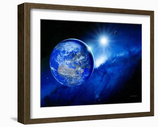 Earth, Sun And Moon-Detlev Van Ravenswaay-Framed Photographic Print