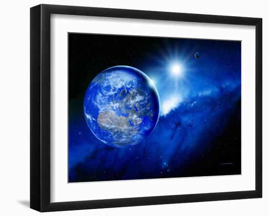 Earth, Sun And Moon-Detlev Van Ravenswaay-Framed Photographic Print