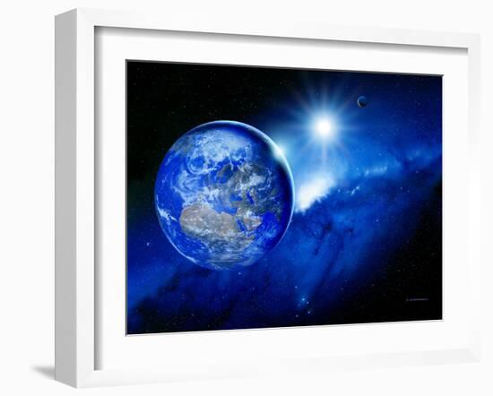 Earth, Sun And Moon-Detlev Van Ravenswaay-Framed Photographic Print