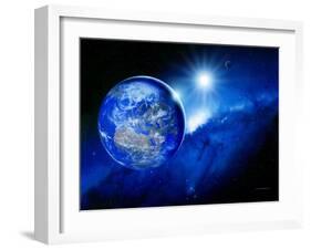 Earth, Sun And Moon-Detlev Van Ravenswaay-Framed Photographic Print