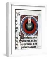 Earth Surrounded by Water, Air, Fire, the Planets and Stars, 13th Century-null-Framed Giclee Print