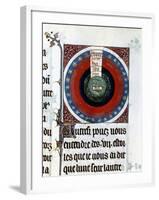 Earth Surrounded by Water, Air, Fire, the Planets and Stars, 13th Century-null-Framed Giclee Print