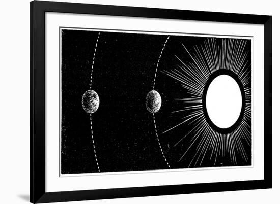 Earth-Venus Conjunction, 19th Century-Science Photo Library-Framed Photographic Print