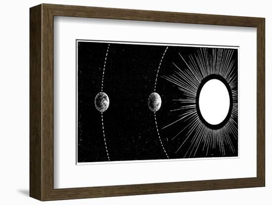 Earth-Venus Conjunction, 19th Century-Science Photo Library-Framed Photographic Print