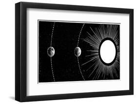 Earth-Venus Conjunction, 19th Century-Science Photo Library-Framed Photographic Print