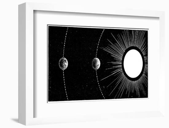 Earth-Venus Conjunction, 19th Century-Science Photo Library-Framed Photographic Print