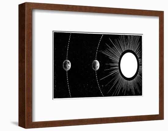 Earth-Venus Conjunction, 19th Century-Science Photo Library-Framed Photographic Print