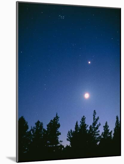 Earth View of the Planet Venus with the Moon-Pekka Parviainen-Mounted Photographic Print