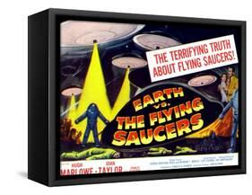 Earth vs. the Flying Saucers, 1956, Joan Taylor, Hugh Marlowe, 1956-null-Framed Stretched Canvas