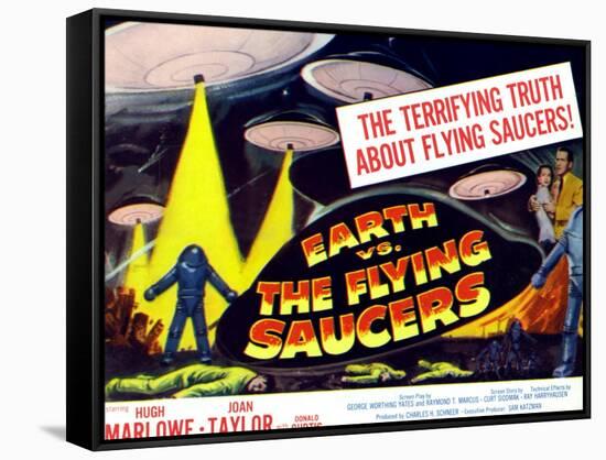 Earth vs. the Flying Saucers, 1956, Joan Taylor, Hugh Marlowe, 1956-null-Framed Stretched Canvas