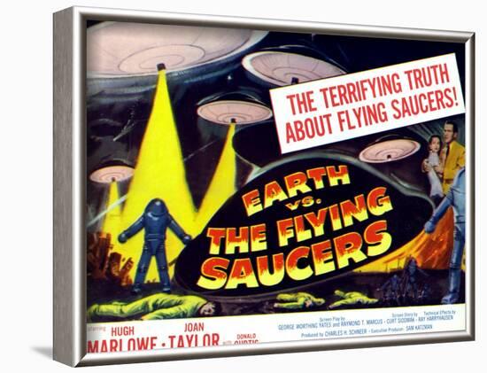 Earth vs. the Flying Saucers, 1956, Joan Taylor, Hugh Marlowe, 1956-null-Framed Art Print