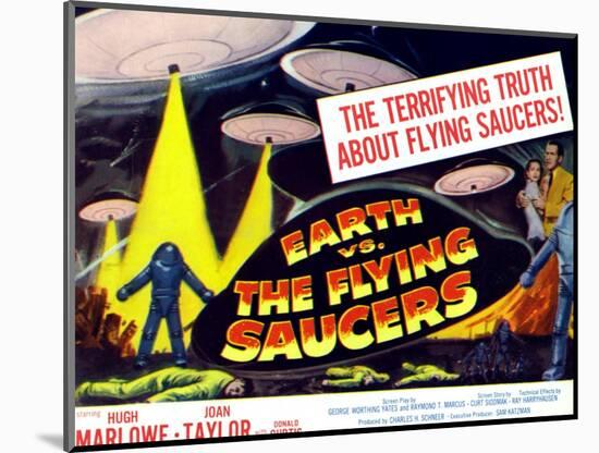 Earth vs. the Flying Saucers, 1956, Joan Taylor, Hugh Marlowe, 1956-null-Mounted Art Print